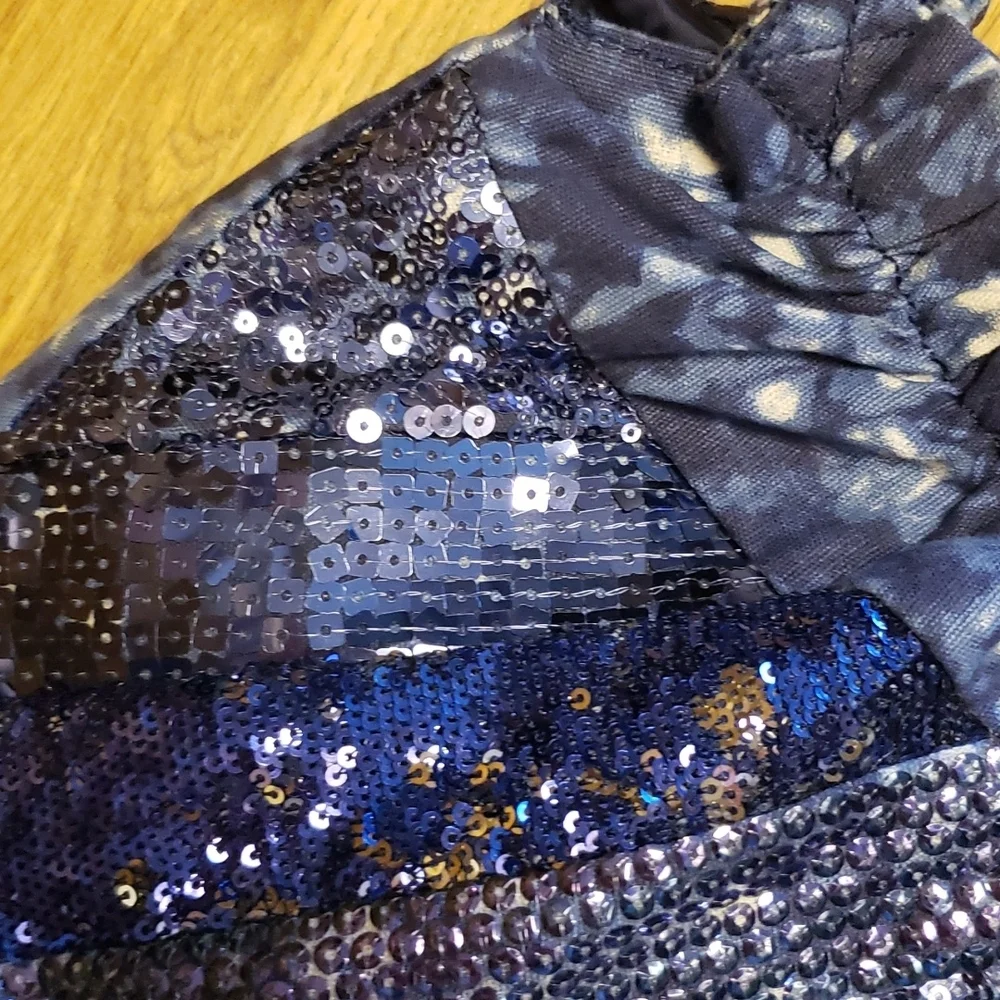 Justice tie dyed sequin purse